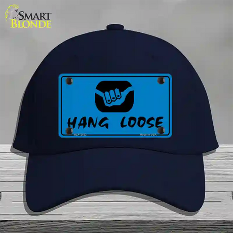 Hang Loose Novelty License Plate Hat Cotton / Navy