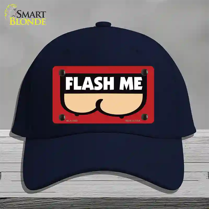 Flash Me Novelty License Plate Hat Cotton / Navy