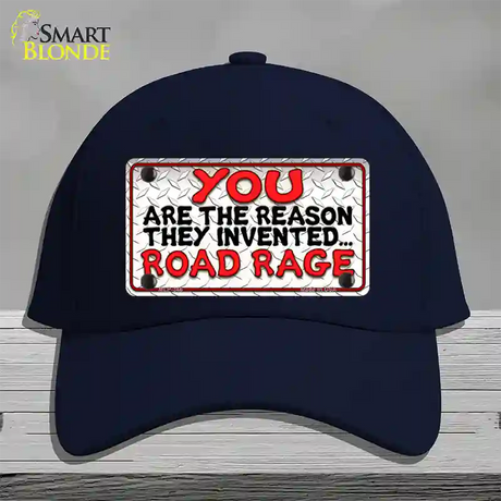 Invented Road Rage Novelty License Plate Hat Cotton / Navy