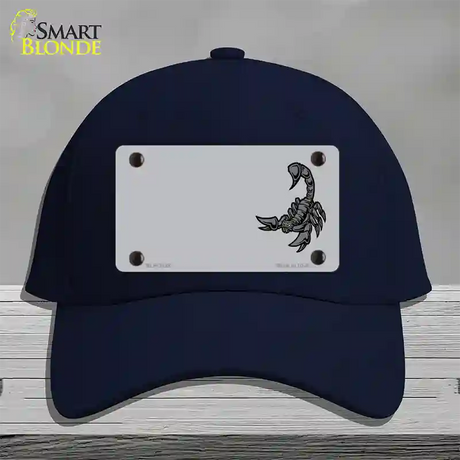 Scorpion Offset Novelty License Plate Hat Cotton / Navy