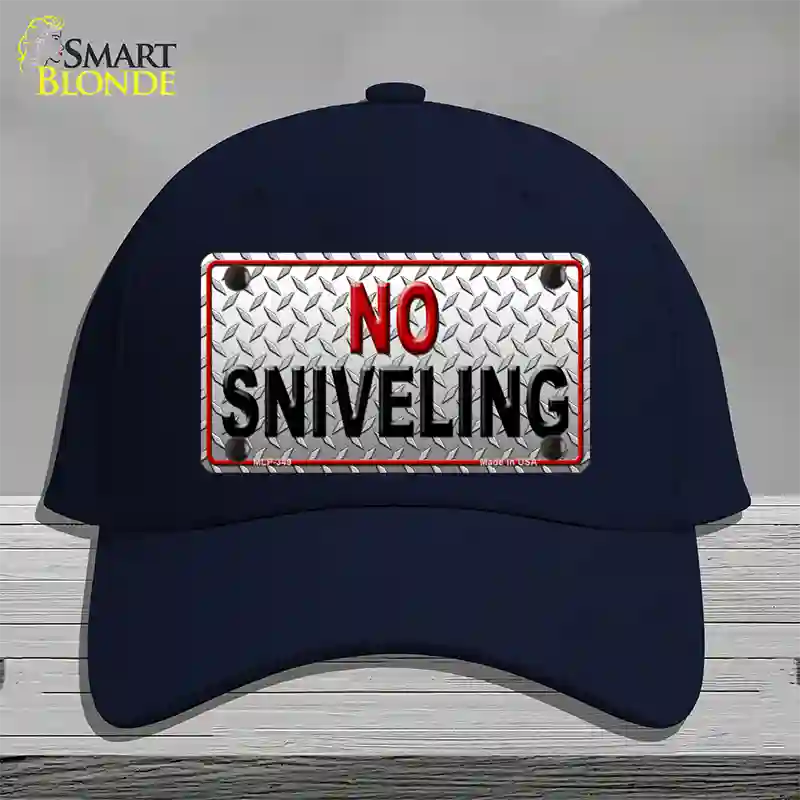 No Sniveling Novelty License Plate Hat Cotton / Navy