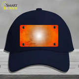 Orange White Fade Scratched Novelty License Plate Hat Cotton / Navy