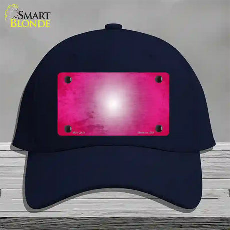 Pink White Fade Scratched Novelty License Plate Hat Cotton / Navy