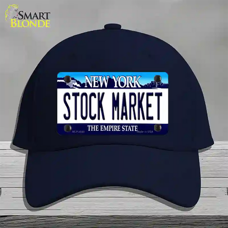 Stock Market New York Novelty License Plate Hat Cotton / Navy