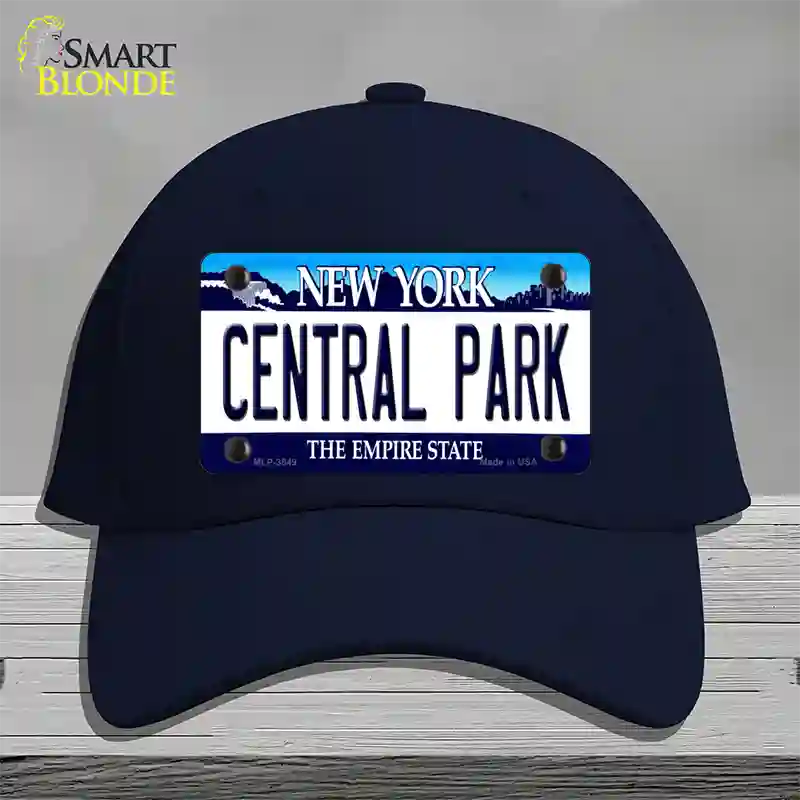 Central Park New York Novelty License Plate Hat Cotton / Navy