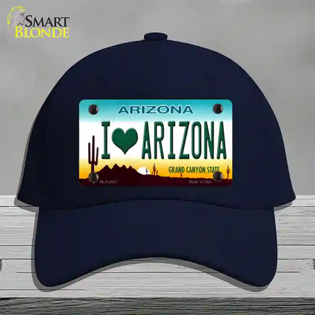 I Love Arizona Novelty License Plate Hat Cotton / Navy