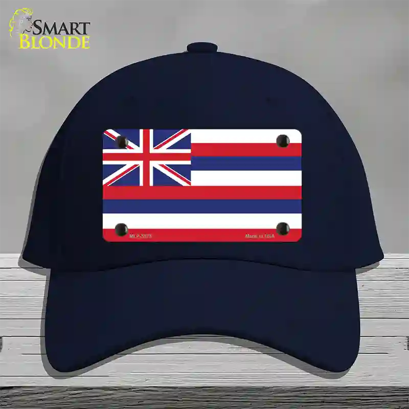 Hawaii Flag State Flag Novelty License Plate Hat Cotton / Navy