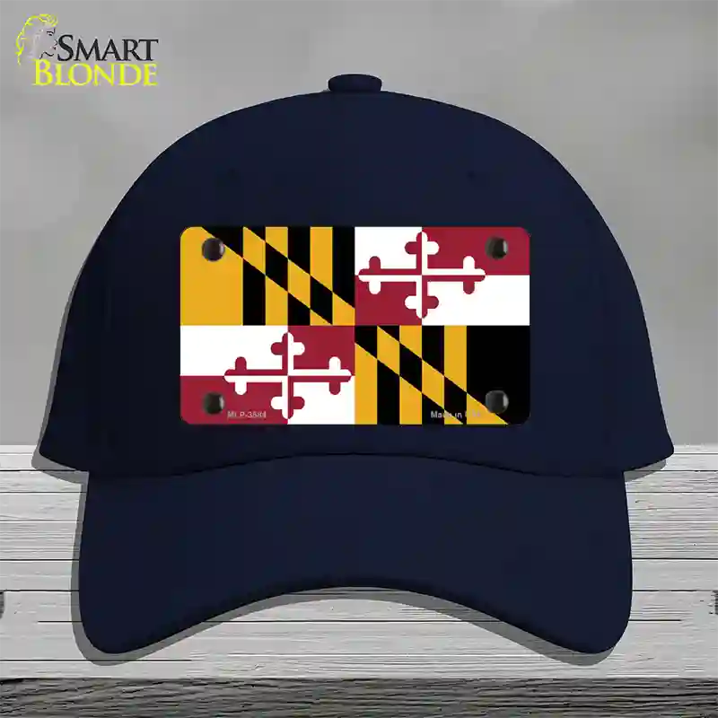 Maryland State Flag Novelty License Plate Hat Cotton / Navy