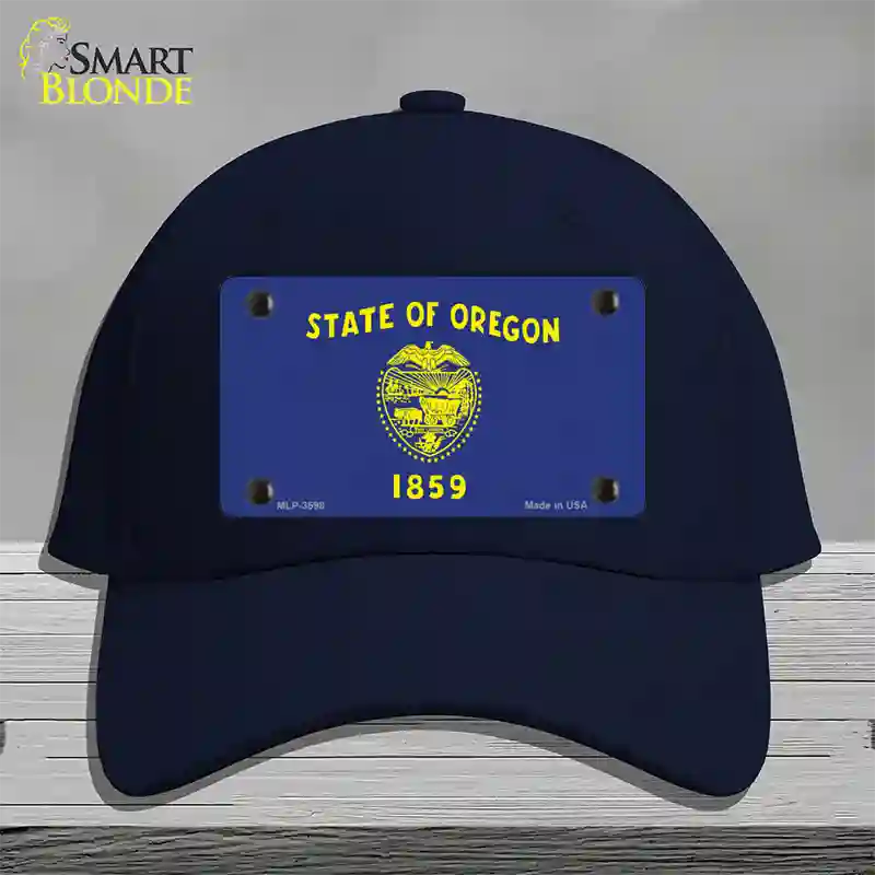 Oregon State Flag Novelty License Plate Hat Cotton / Navy