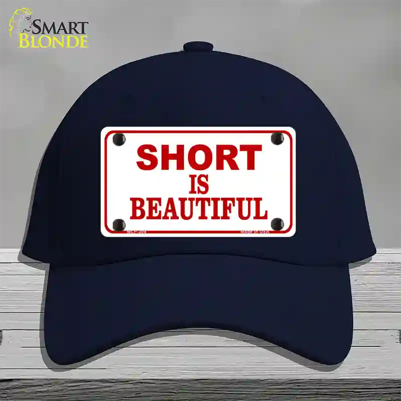 Short Is Beautiful Novelty License Plate Hat Cotton / Navy