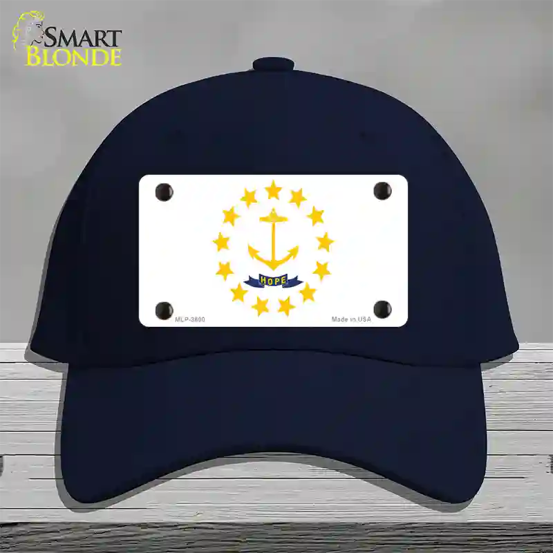 Rhode Island State Flag Novelty License Plate Hat Cotton / Navy