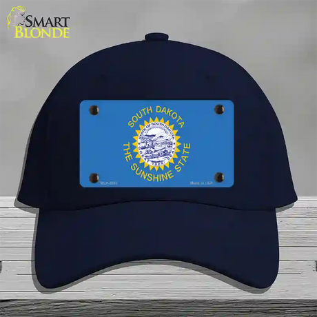 South Dakota State Flag Novelty License Plate Hat Cotton / Navy