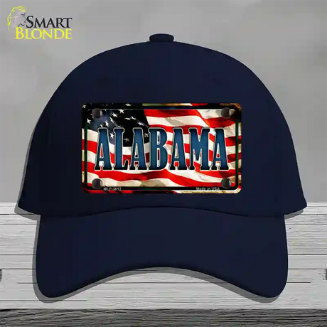 Alabama USA Novelty License Plate Hat Cotton / Navy