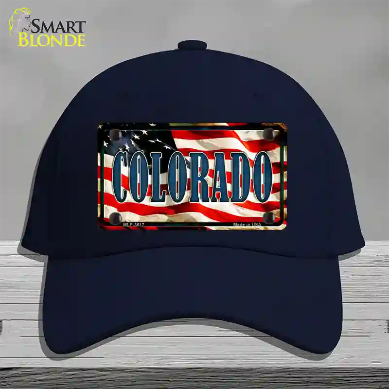 Colorado USA Novelty License Plate Hat Cotton / Navy