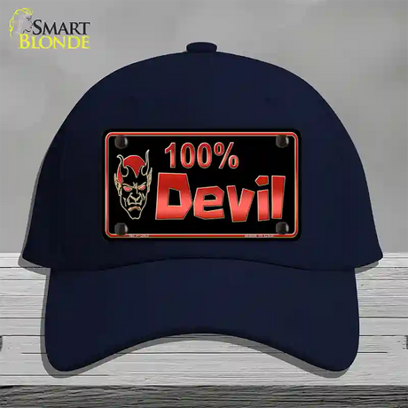 100% Devil Novelty License Plate Hat Cotton / Navy