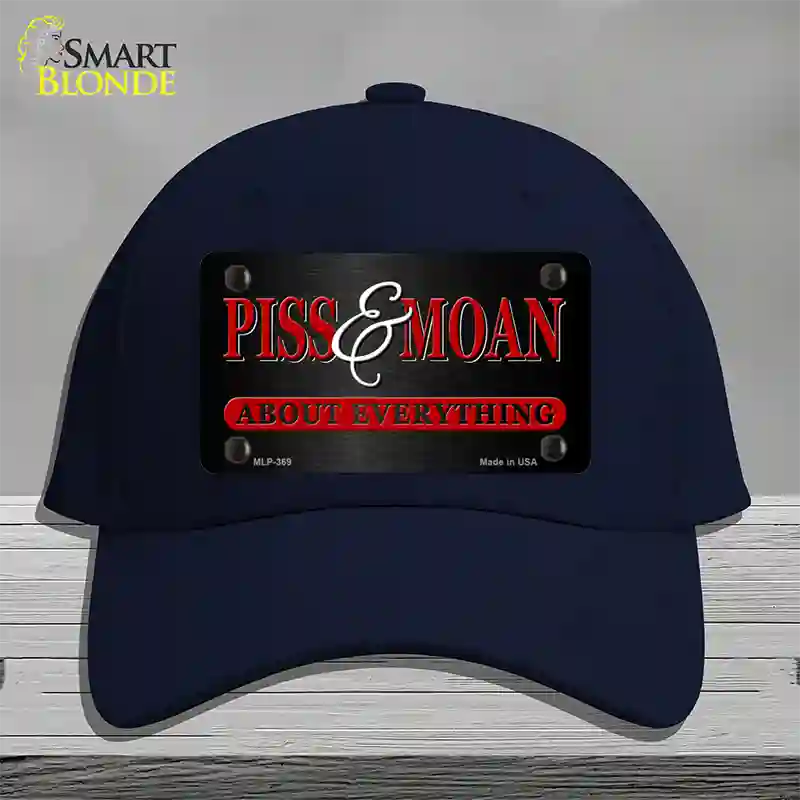 Piss & Moan Novelty License Plate Hat Cotton / Navy