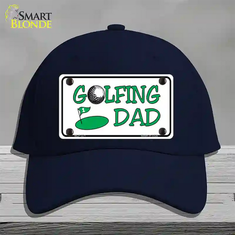 Golfing Dad Novelty License Plate Hat Cotton / Navy