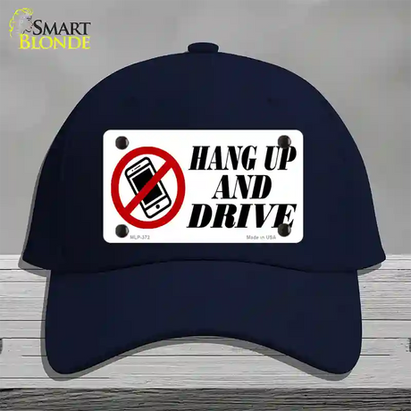 Hang Up And Drive Novelty License Plate Hat Cotton / Navy