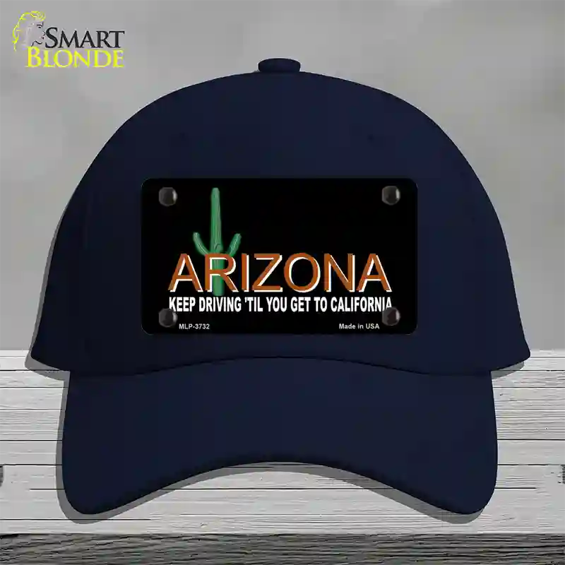 Arizona Keep Driving Novelty License Plate Hat Cotton / Navy