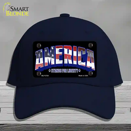 America Novelty License Plate Hat Cotton / Navy