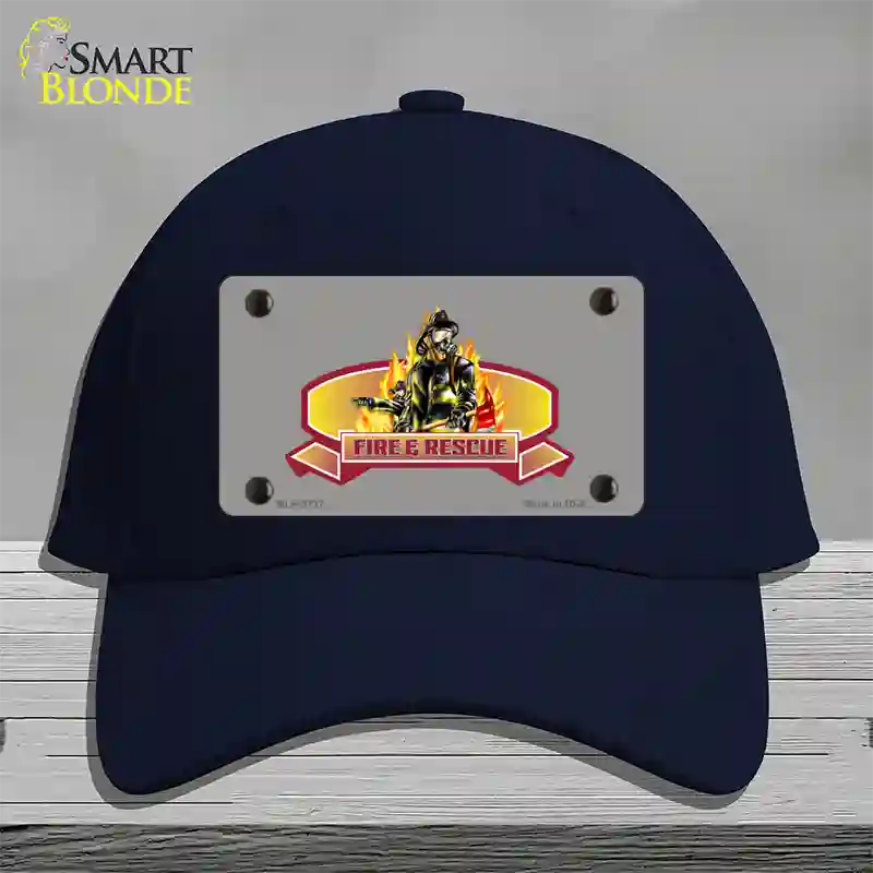 Fire Rescue Novelty License Plate Hat Cotton / Navy