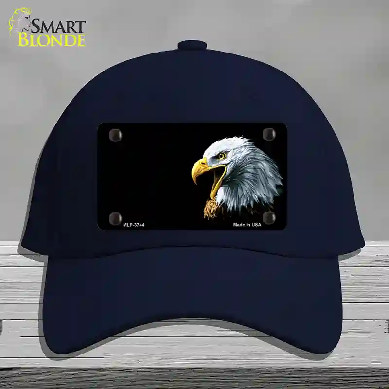 Bald Eagle Offset Novelty License Plate Hat Cotton / Navy