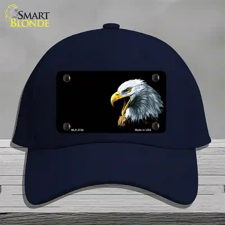 Bald Eagle Offset Novelty License Plate Hat Cotton / Navy