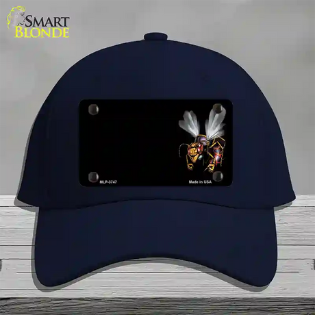 Hornet Offset Novelty License Plate Hat Cotton / Navy