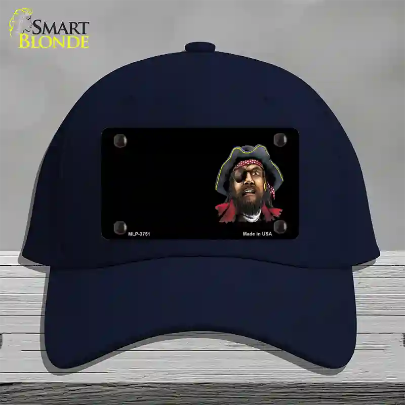 Pirate Offset Novelty License Plate Hat Cotton / Navy