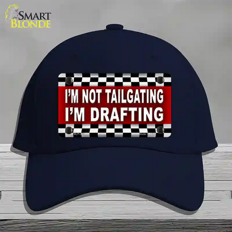 Not Tailgating Drafting Novelty License Plate Hat Cotton / Navy