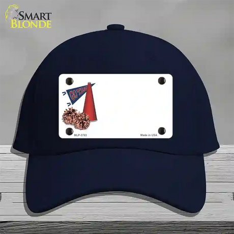 Pom And Cheer Offset Novelty License Plate Hat Cotton / Navy