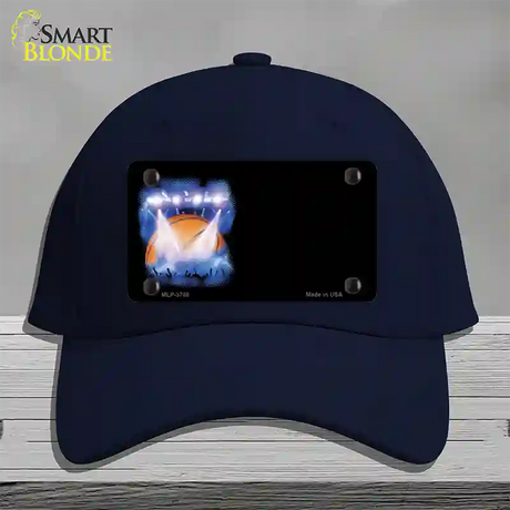 Basketball Game Offset Novelty License Plate Hat Cotton / Navy