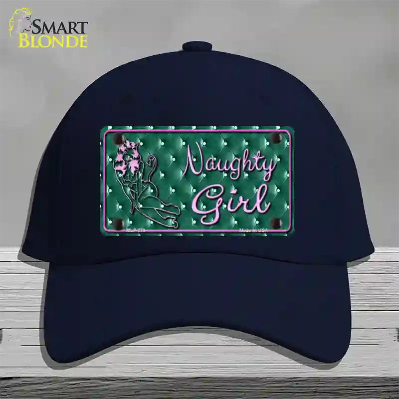 Naughty Girl Novelty License Plate Hat Cotton / Navy