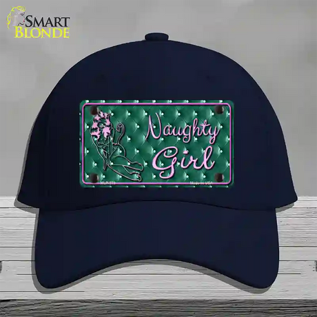 Naughty Girl Novelty License Plate Hat Cotton / Navy