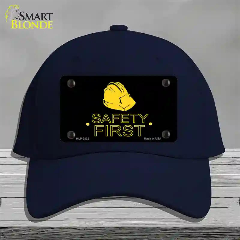 Safety First Novelty License Plate Hat Cotton / Navy