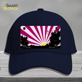 Southwest Pink Sunset Novelty License Plate Hat Cotton / Navy