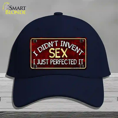 Didnt Invent Sex Novelty License Plate Hat Cotton / Navy