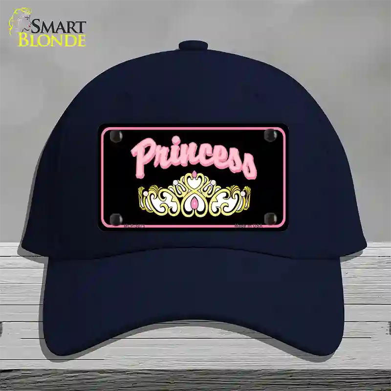 Princess Tiara Novelty License Plate Hat Cotton / Navy