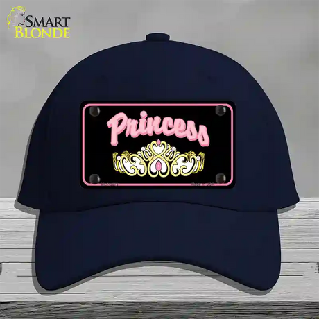 Princess Tiara Novelty License Plate Hat Cotton / Navy