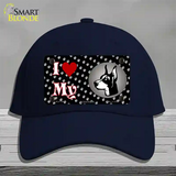 I Love My Doberman Novelty License Plate Hat Cotton / Navy