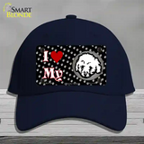 I Love My Bichon Frise Novelty License Plate Hat Cotton / Navy