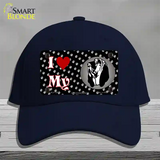 I Love My Bloodhound Novelty License Plate Hat Cotton / Navy