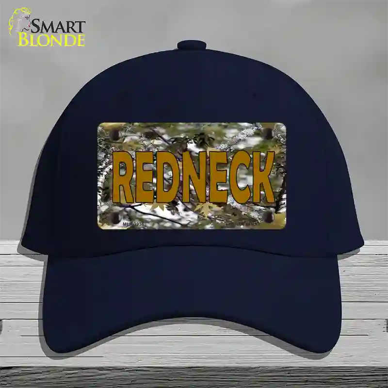 Redneck Camo Novelty License Plate Hat Cotton / Navy