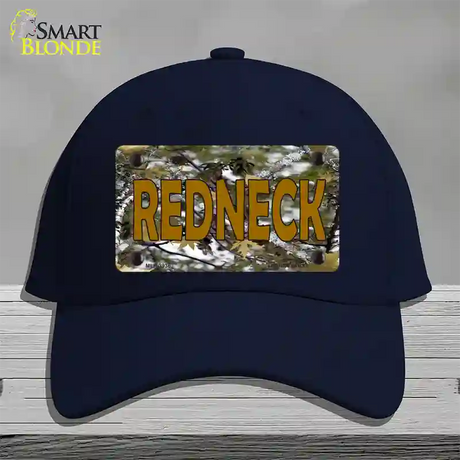 Redneck Camo Novelty License Plate Hat Cotton / Navy