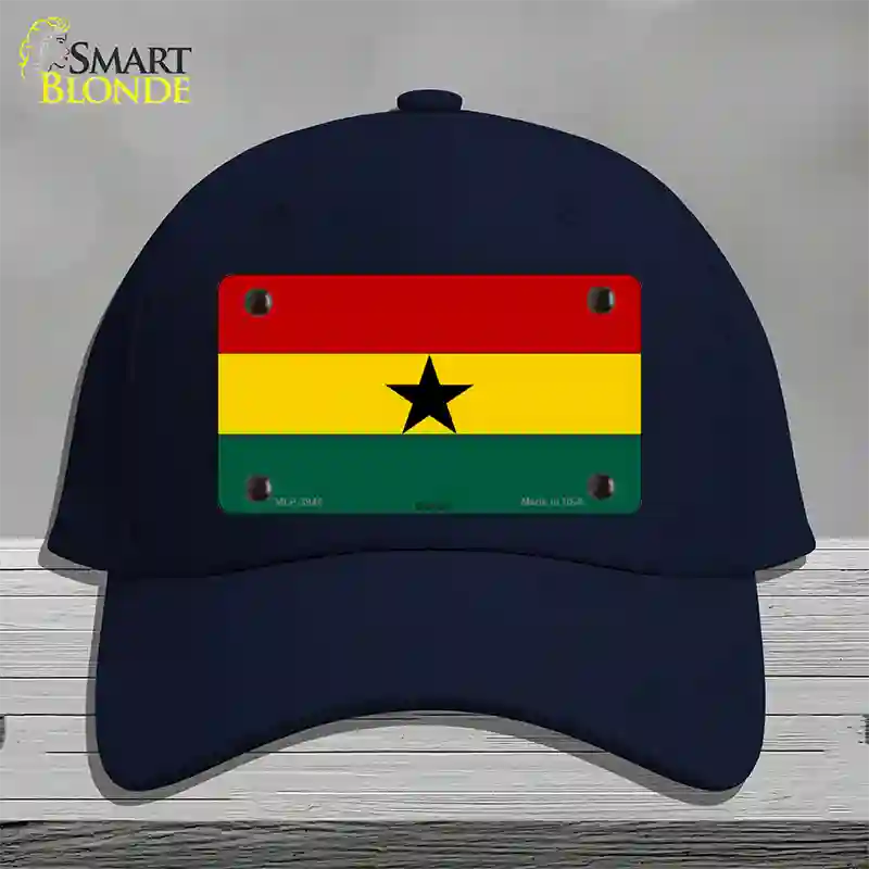 Ghana Flag Novelty License Plate Hat Cotton / Navy