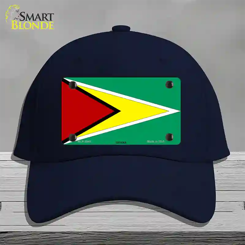 Guyana Flag Novelty License Plate Hat Cotton / Navy