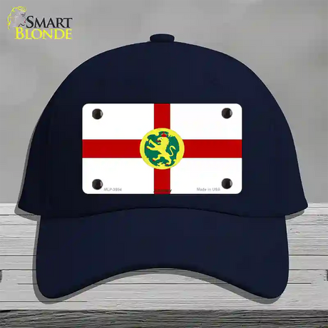 Alderney Flag Novelty License Plate Hat Cotton / Navy