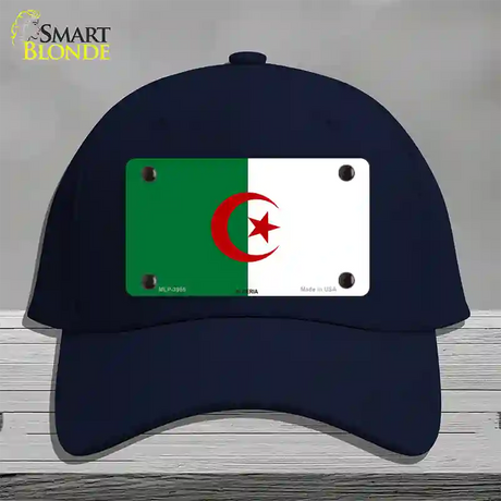 Algeria Flag Novelty License Plate Hat Cotton / Navy