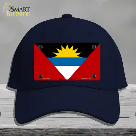 Antigua & Barbuda Flag Novelty License Plate Hat Cotton / Navy