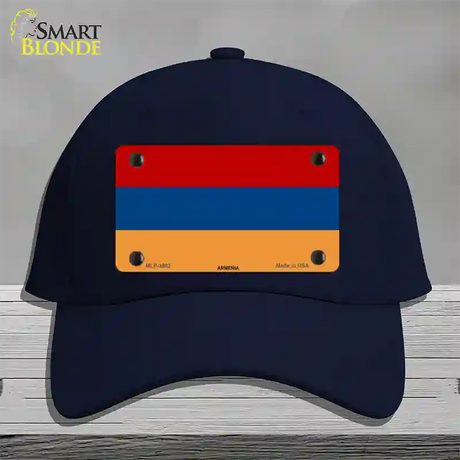 Armenia Flag Novelty License Plate Hat Cotton / Navy